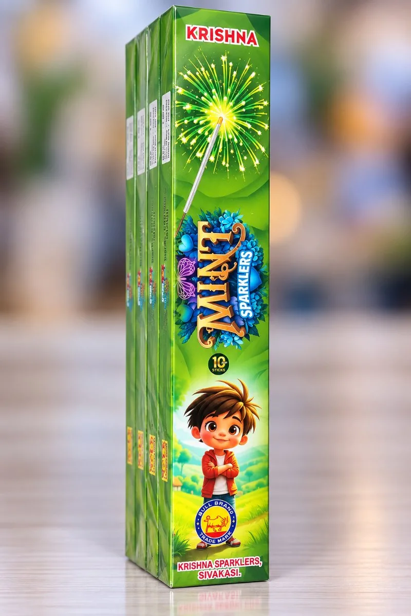 10 cm Green Sparkler